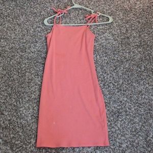 Peach mini dress